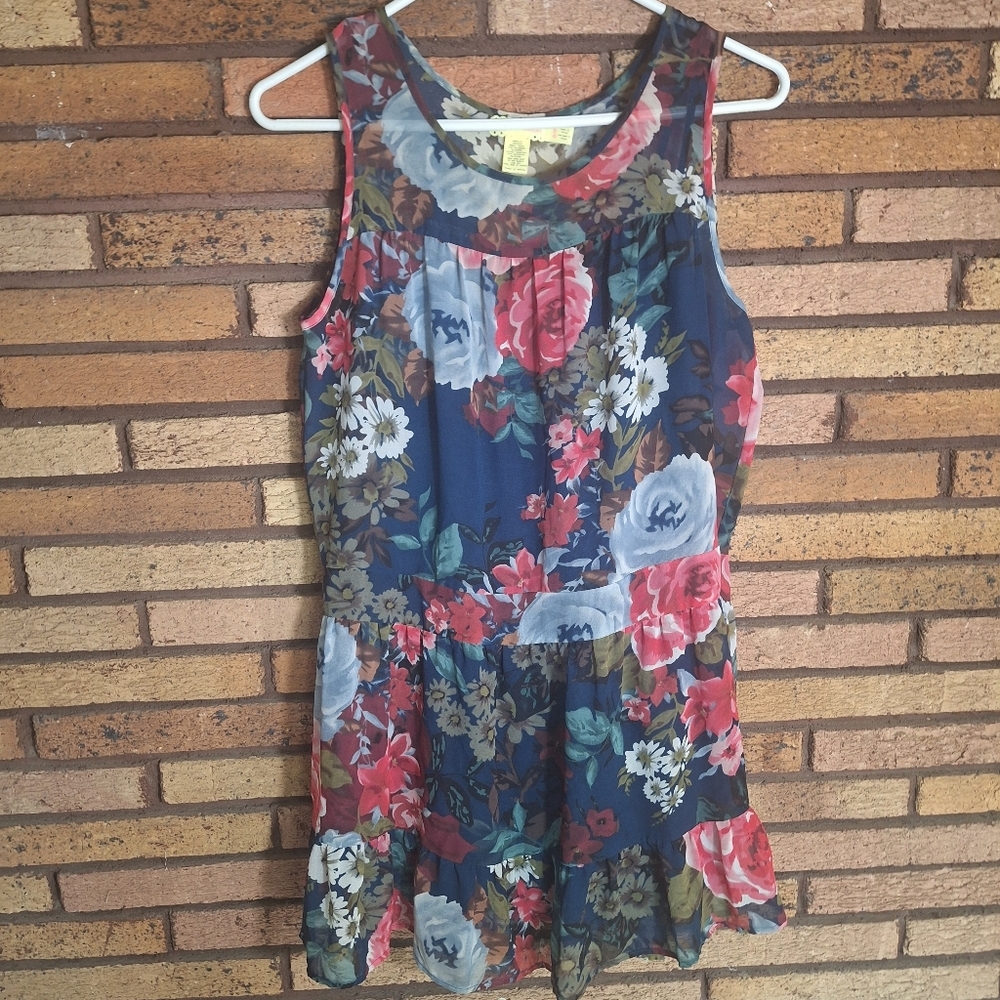 Pins & Needles Small Pink and Blue Floral Mini Dress